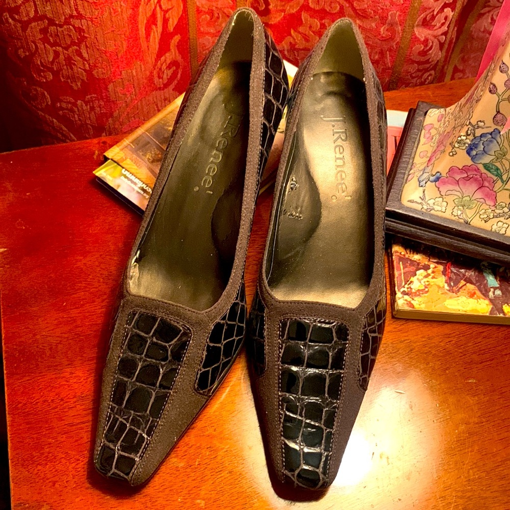Croc & Faux Suede Shoes